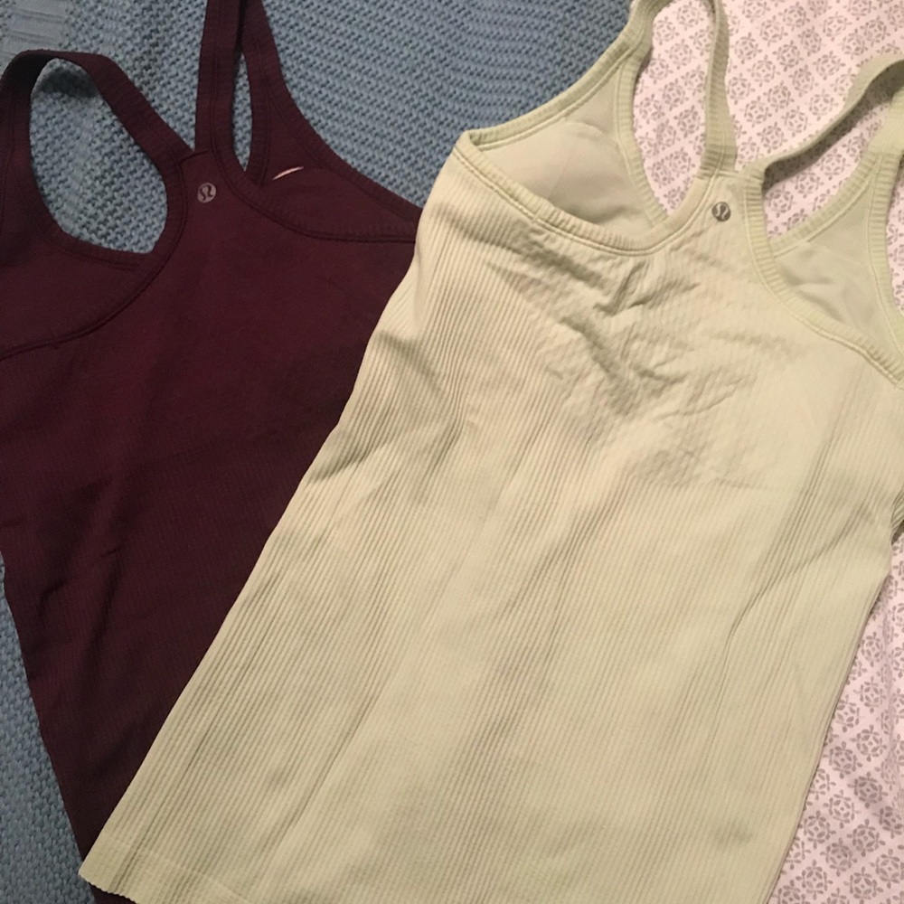 TWO lululemon bra tops